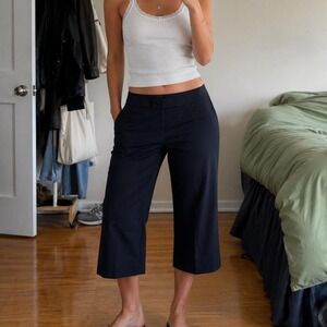 APT 9 Curvyy Black Tailored Capri Dress Pants Women 8P Office Work Quiet Luxury